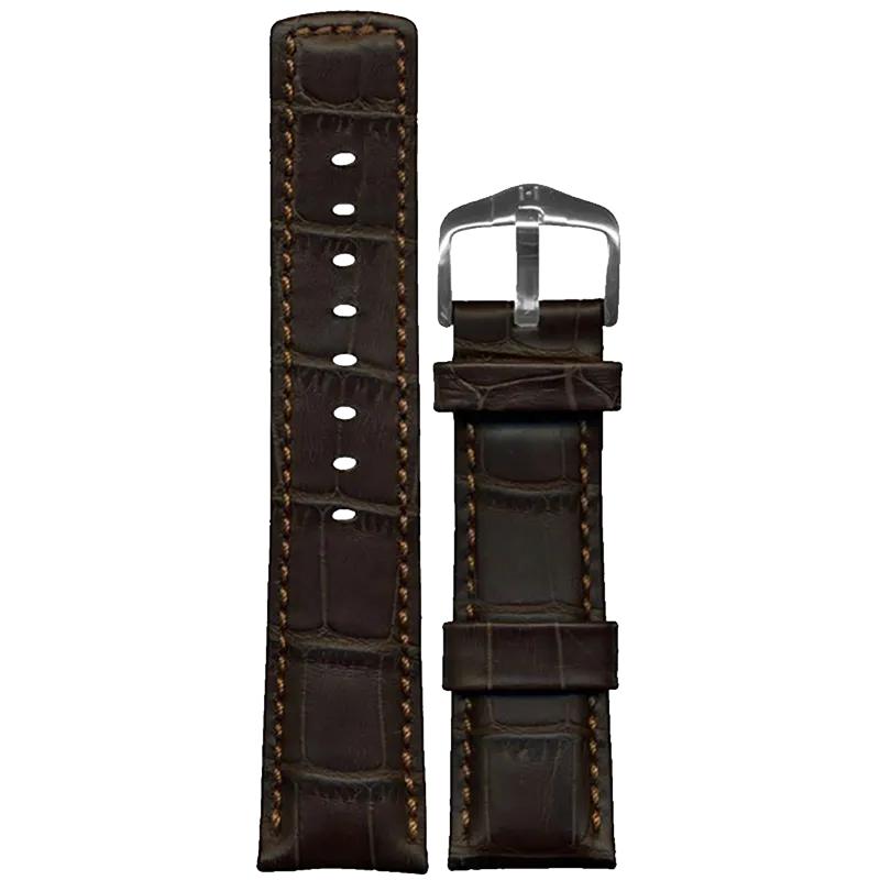 HIRSCH Ремешок 0252 80 10 24 Silver Sette Grand Duke 