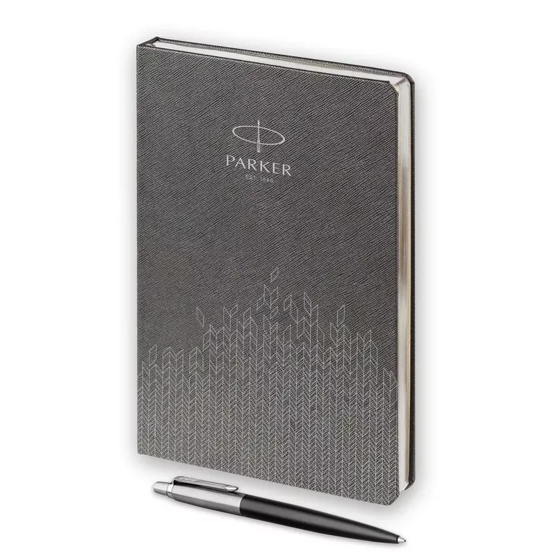 Parker Набор:Шар.ручка Jotter Satin Black CT BP (1953184) + Ежедневник серый недат. (PL1951110_5103184)  Фото 3