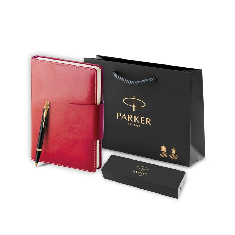 Parker Набор: Шариковая ручка IM Corel Black GT BP (1931666) + Ежедневник красн.недат (1933352_041666)  Фото 1