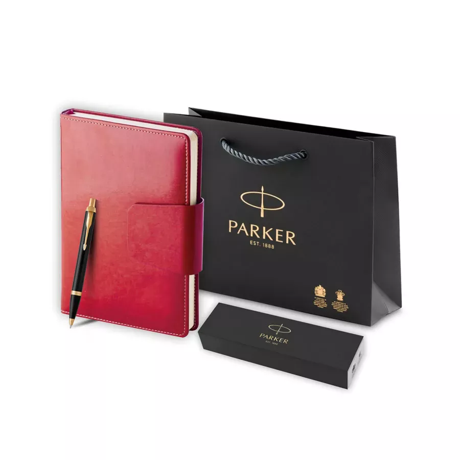 Parker Набор: Шариковая ручка IM Corel Black GT BP (1931666) + Ежедневник красн.недат (1933352_041666)  Фото 1