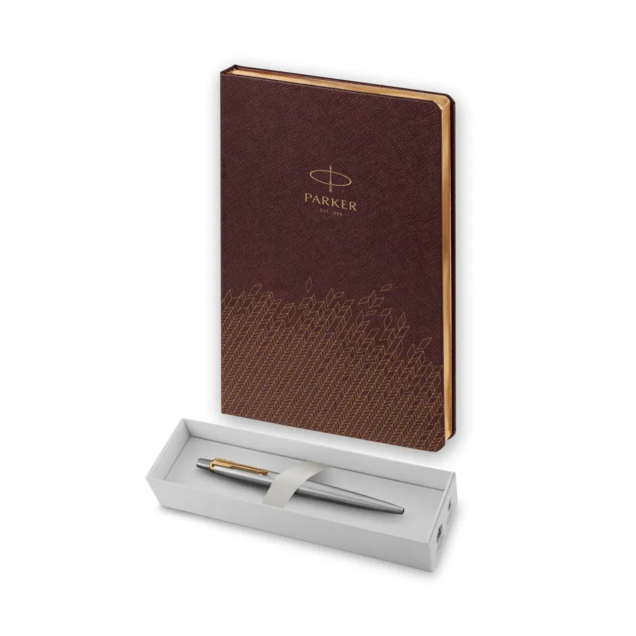 Parker Набор:Шар.ручка Jotter St. Steel GT BP (1953182) + Ежедневник коричн. недат. (1951110_5593182)  Фото 5