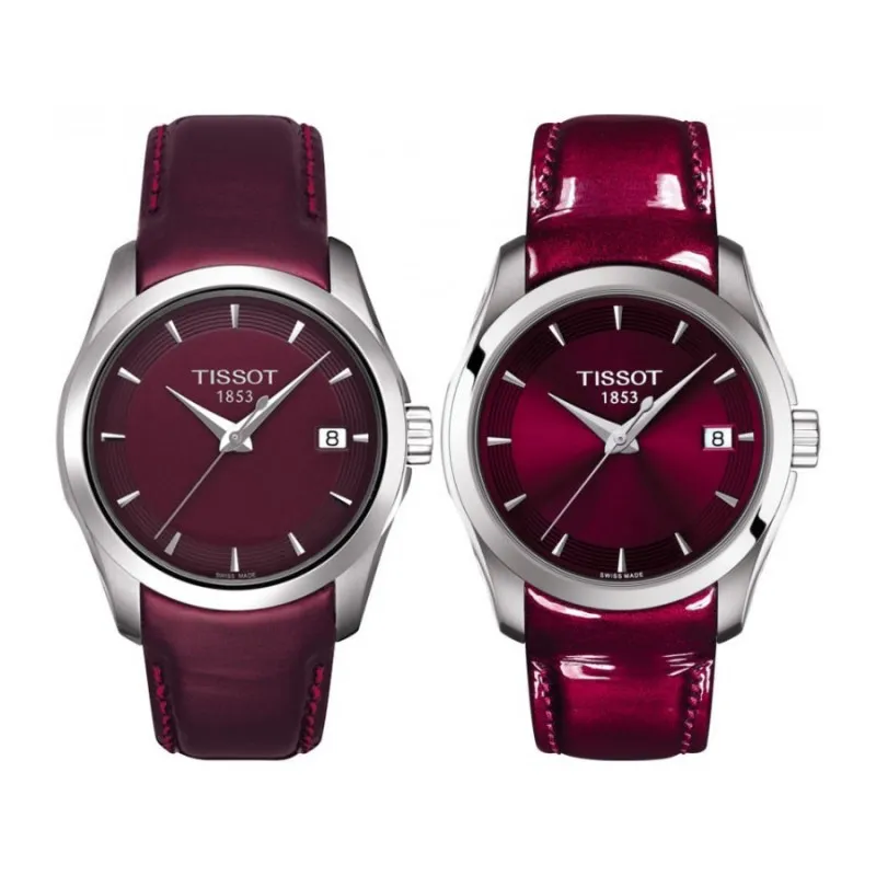 Tissot Ремень 18мм бордо T035.210 (T610031404)  Фото 3