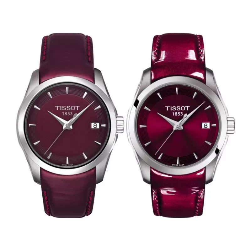 Tissot Ремень 18мм бордо T035.210 (T610031404)  Фото 3