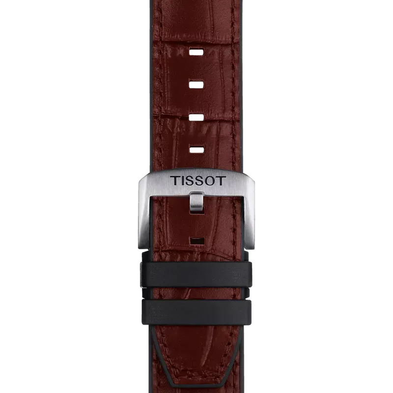 Tissot T852046767 Ремень кожа/кауч. коричн с пряжкой 22х22мм  Фото 2