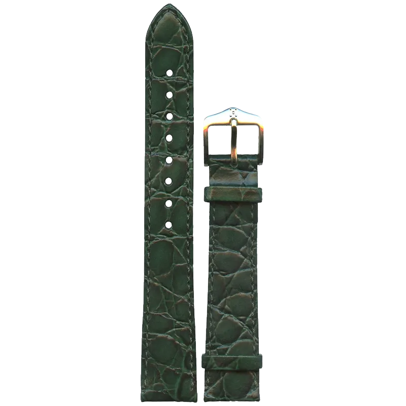 HIRSCH 1230 28 40 18 SILVER SETTE CROCOGRAIN 