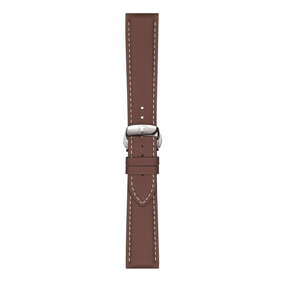 Tissot T852044597 Ремень коричн. бел.строчка, с клипсой 21х18 (T610044598) 