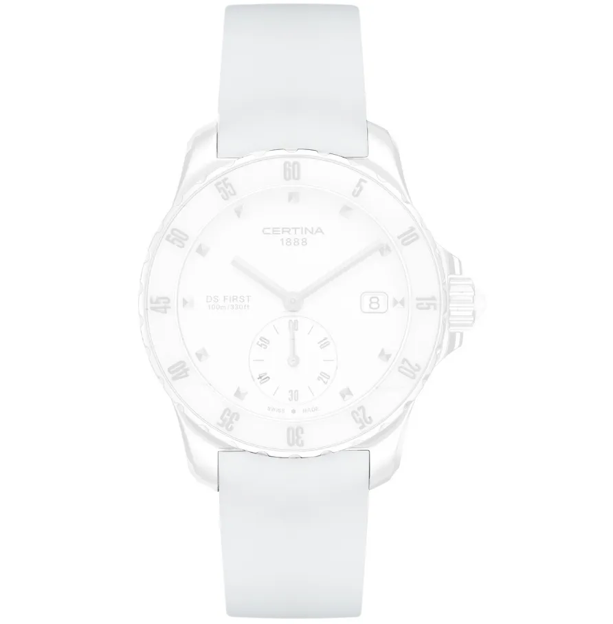 Certina C610015566 ремешок белый силиконовый, без замка 