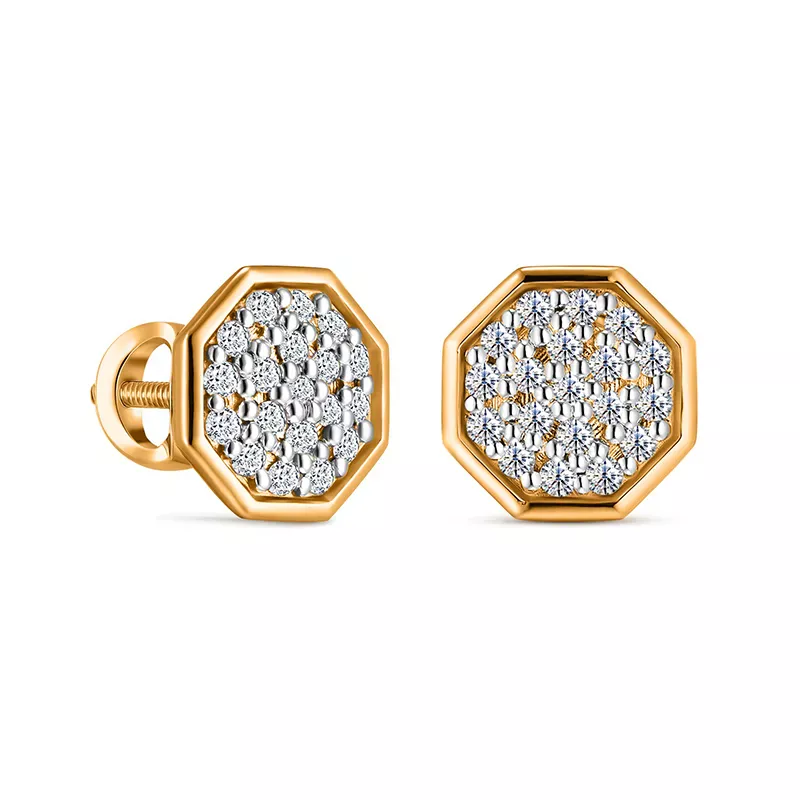  ALROSA Diamonds 9P142H25S Пуссеты Ohmy Diamonds Фото 1