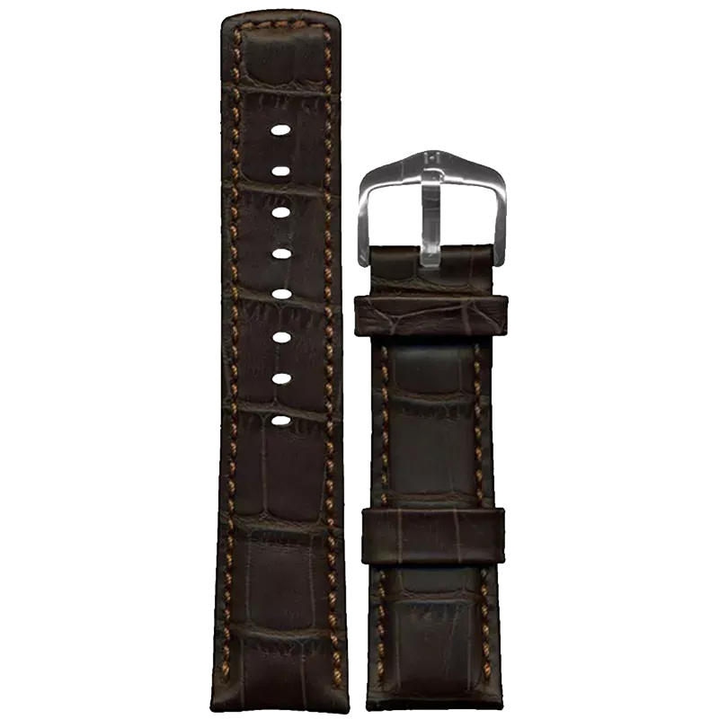 HIRSCH Ремешок 0252 80 10 24 Silver Sette Grand Duke 
