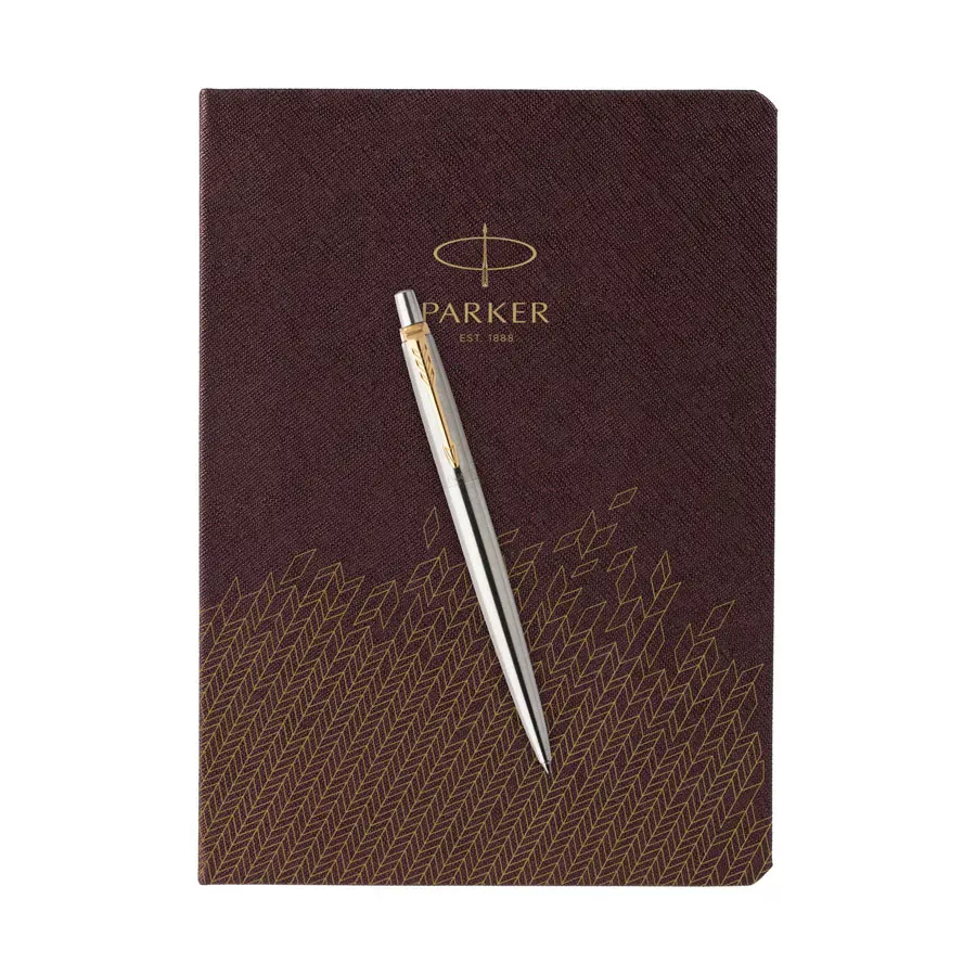 Parker Набор:Шар.ручка Jotter St. Steel GT BP (1953182) + Ежедневник коричн. недат. (1951110_5593182)  Фото 3