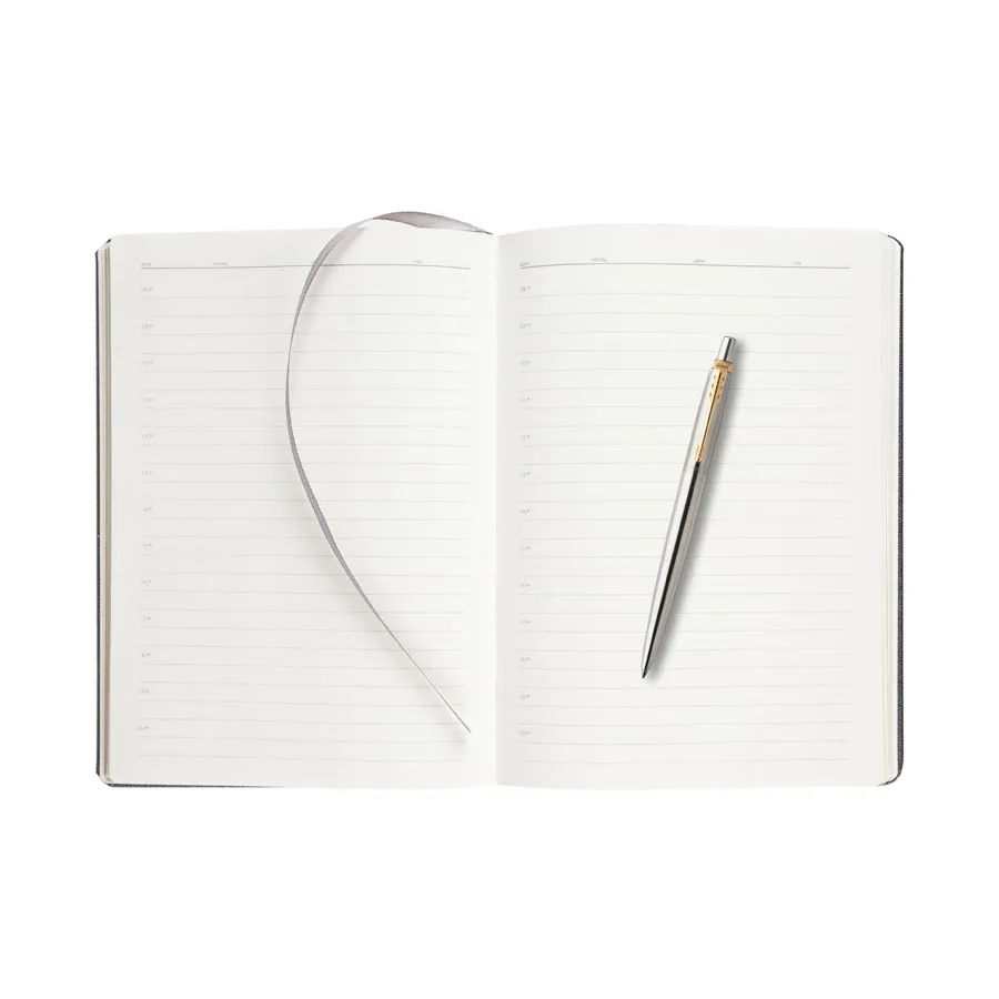 Parker Набор:Шар.ручка Jotter St. Steel GT BP (1953182) + Ежедневник коричн. недат. (1951110_5593182)  Фото 4