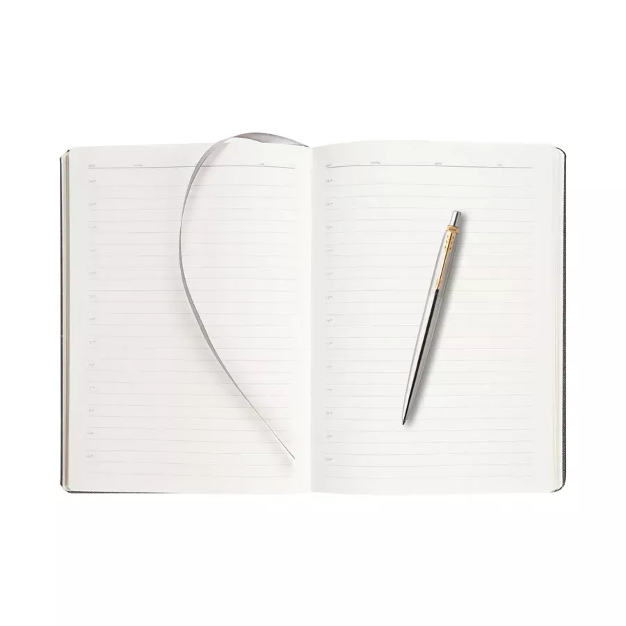 Parker Набор:Шар.ручка Jotter St. Steel GT BP (1953182) + Ежедневник коричн. недат. (1951110_5593182)  Фото 4
