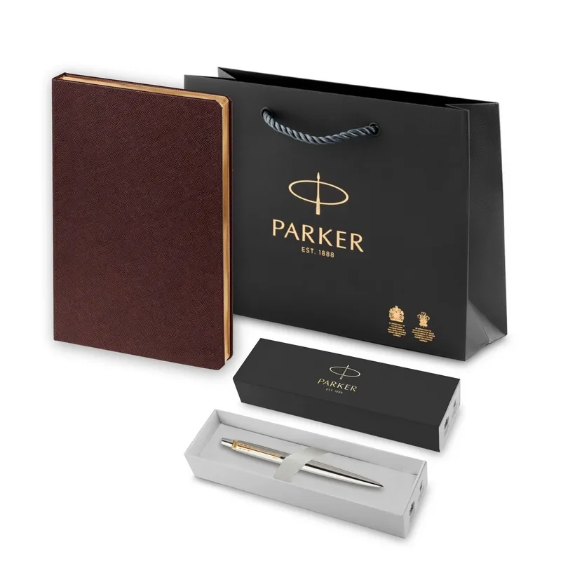 Parker Набор: Шар. ручка Jotter St. Steel GT BP (1953182) и Ежедн.кор. недат. (1933352_011667)  Фото 1