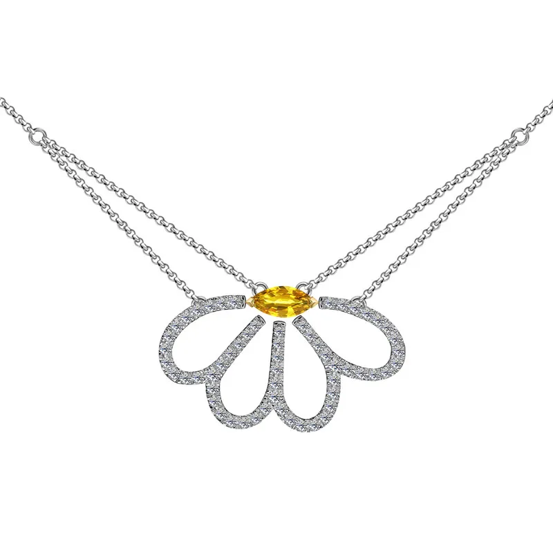 Купить ALROSA Diamonds 5R564Y25S Колье в Sibtime Фото 1 ALROSA Diamonds 5R564Y25S Колье Фото 1