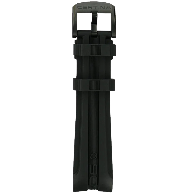 Certina C603018054 Ремешок черный, резиновый, черная пряжка 