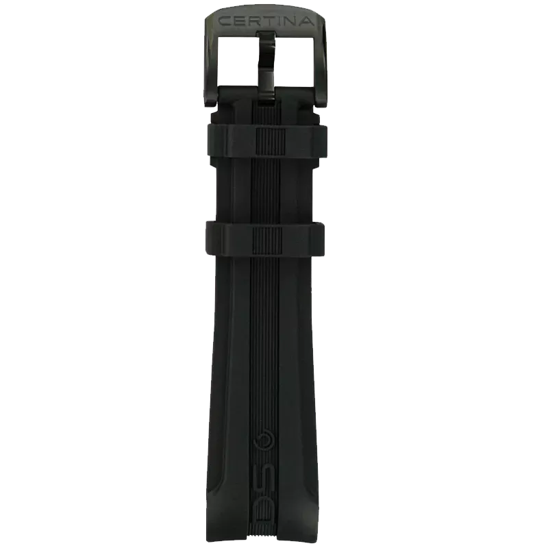 Certina C603018054 Ремешок черный, резиновый, черная пряжка 