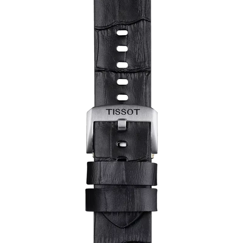Tissot T852046775  Ремень черный. п/аллиг. с пряжкой 22х22мм  Фото 2