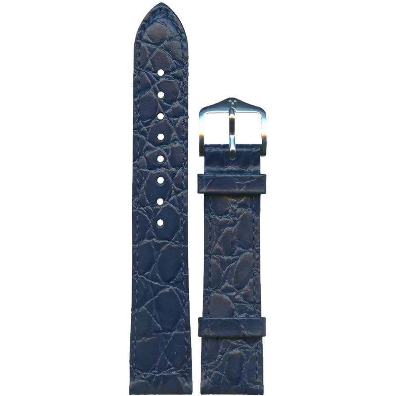 HIRSCH Ремешок 1230 28 80 18 Silver Sette Crocograin 